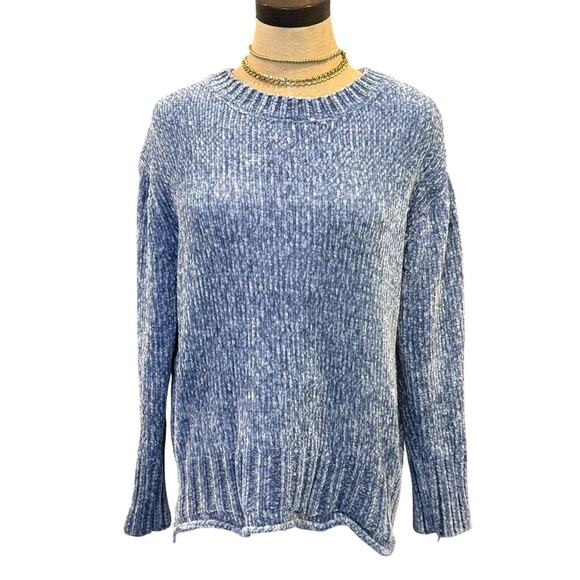 Cynthia Rowley Sweaters - CYNTHIA ROWLEY Blue Chenille Crew Neck Sweater Top Women's size S